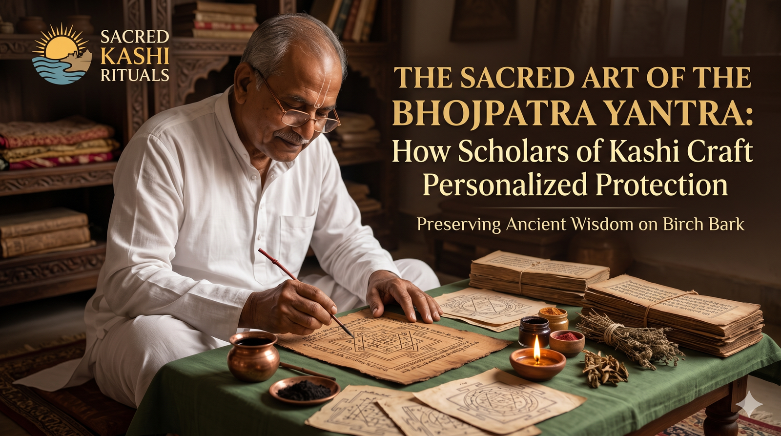 The Sacred Art of the Bhojpatra Yantra: How the Scholars of Kashi Craft Personalized Protection on Birch Bark